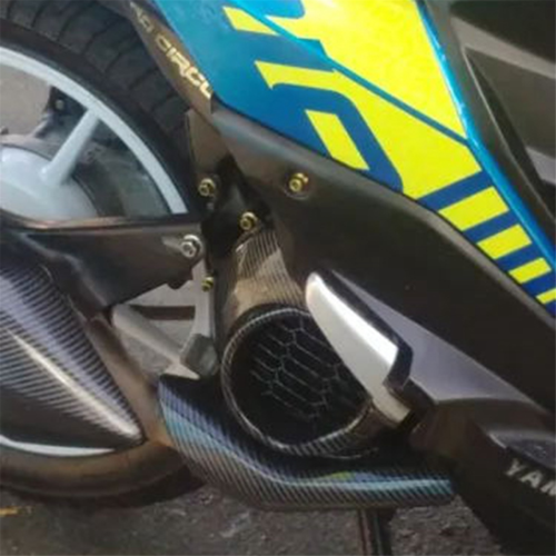 Motorcykeltillbehör Fläktskydd för kolfibermönster 1