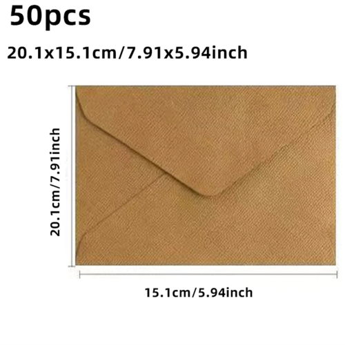 50 τεμάχια φακέλους 20,1x15,1cm για προσκλήσεις γάμου B 1