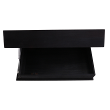 Estantería de diseño abatible con compartimento secreto, decoración moderna, color negro