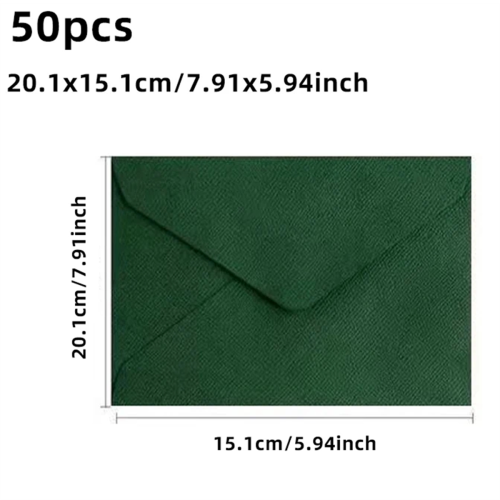 50 τεμάχια φακέλους 20,1x15,1cm για προσκλήσεις γάμου E 1
