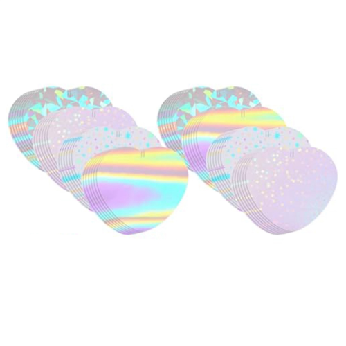 200Pcs Heart Button Maker Supplies Glittering Film