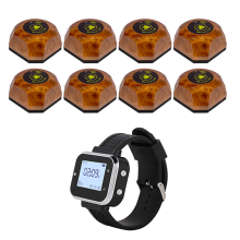 Bezdrátový pager pro restaurace, 8 tlačítek, zástrčka EU