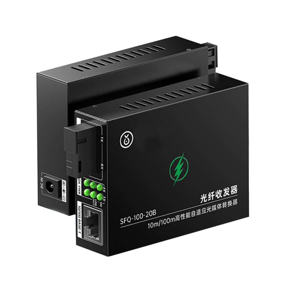 1 Pair Optical Fiber Media Converter 10/100M Singlemode Simplex Fiber 4851337050772
