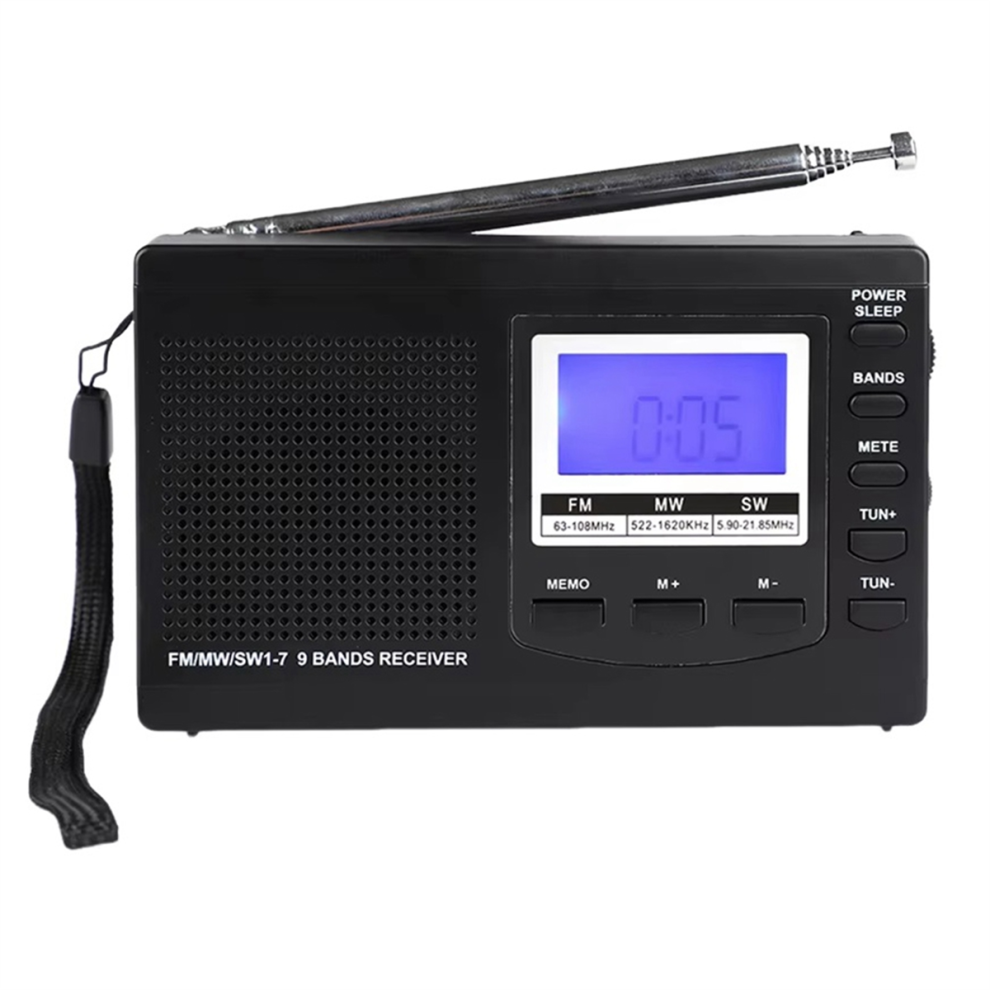 Portable Radio Fm/Mw/Sw Radio Stereo Receiver Emergency Radio,B 4851337056552