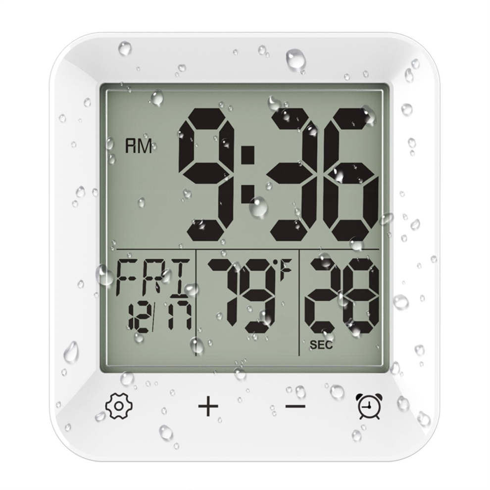 Digital Shower Clock Waterproof, Bathroom Wall Clock Timer 4851337054251