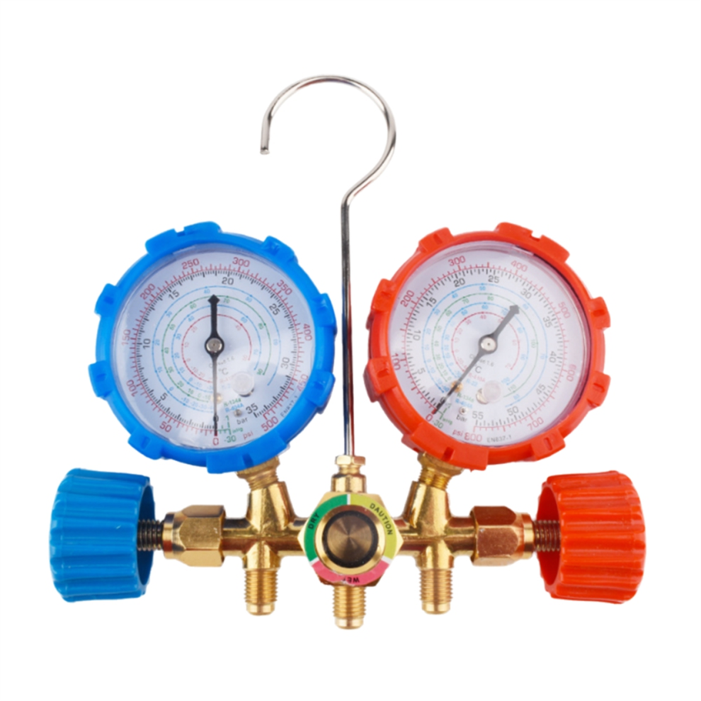 R134a Fluoride Table Snow Pressure Gauge Ac Manifold Gauge Set 4851337053179