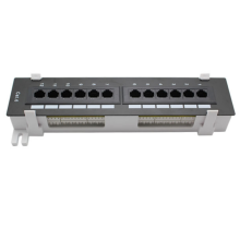 12 θυρών CAT6 Patch Panel RJ45 για δικτύωση σε επιτοίχια βάση στήριξης