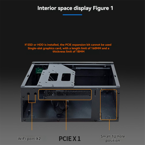 Mini Computer Chassis Steel Construction Portable Saves Desktop Space 2