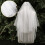 Double Veil ,Hem Edge with Small Crystal Beads 3