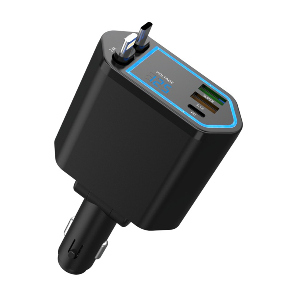 120W Retractable Car Charger Usb C 4851337067619