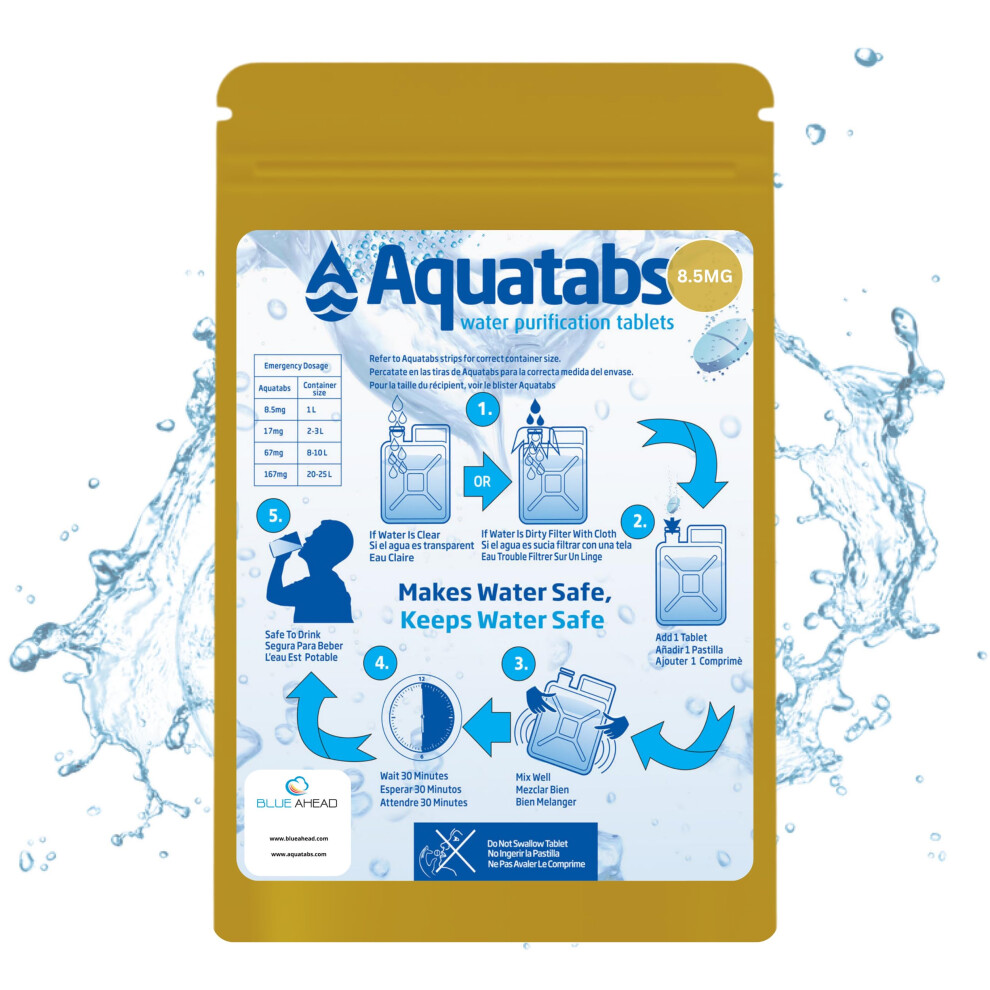 Aquatabs Water Purification Tablets World's #1 Water Purification Trea-image-OPC-PJYQKBW-NEW