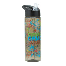Smash Gamer Water Bottle with Straw 700ml, Black, Balck