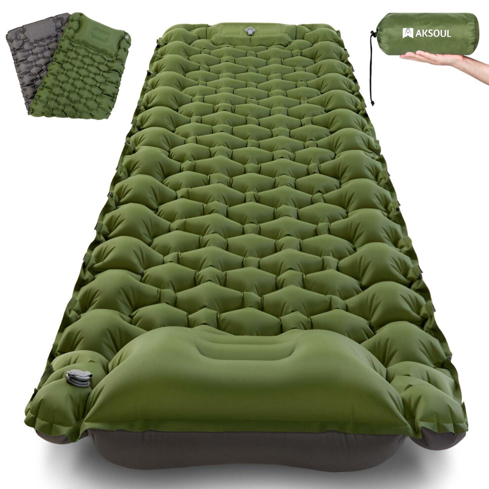 AKSOUL Self Inflating Sleeping Camping Mat: Lightweight & Compact Air