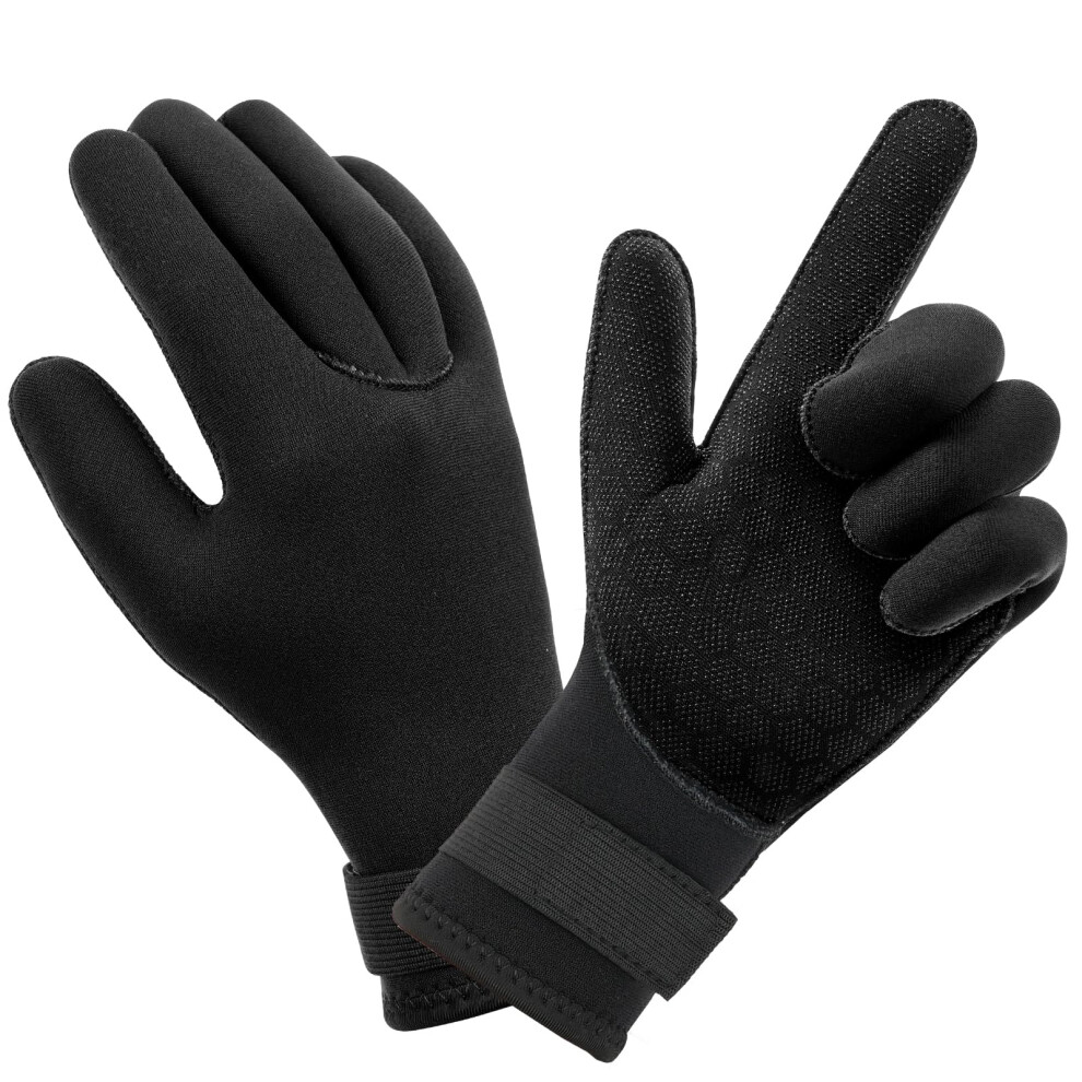 AUAUY Wetsuit Gloves, 3mm Neoprene Thermal Anti-slip Diving Gloves wit