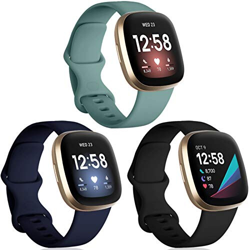 Oielai 3 Pack Strap Compatible for Fitbit Versa 3 Strap/Fitbit Sense S