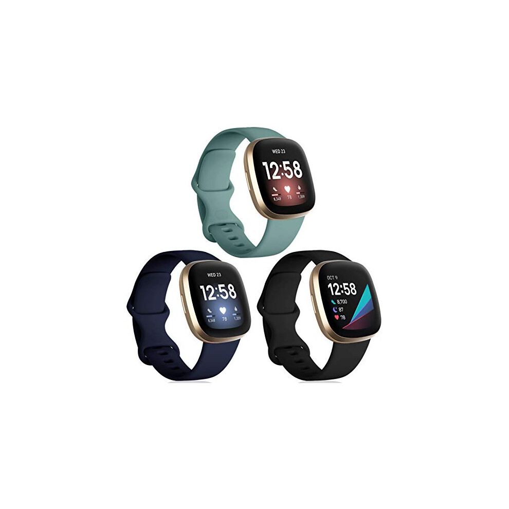 Oielai 3 Pack Strap Compatible for Fitbit Versa 3 Strap/Fitbit Sense S