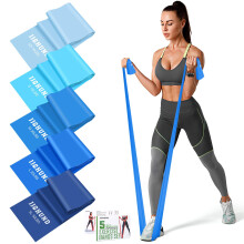 Resistance Band Set, 1.5 M Exercise Bands with 5 Resistance Levels, Lo