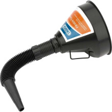 Draper 140mm PVC Flexible Funnel | Gauze Filter | Handle for Efficient