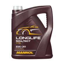 Mannol 5 Liter Longlife 504/507 5W-30 Engine Oil C3 Universal Fully Sy