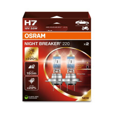 OSRAM NIGHT BREAKER 220, H7, +220% more brightness, halogen headlight