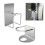 3Pcs Silver Toothbrush Holder Durable Wall-Mounted Toothpaste Rack 5