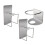 3Pcs Silver Toothbrush Holder Durable Wall-Mounted Toothpaste Rack 6