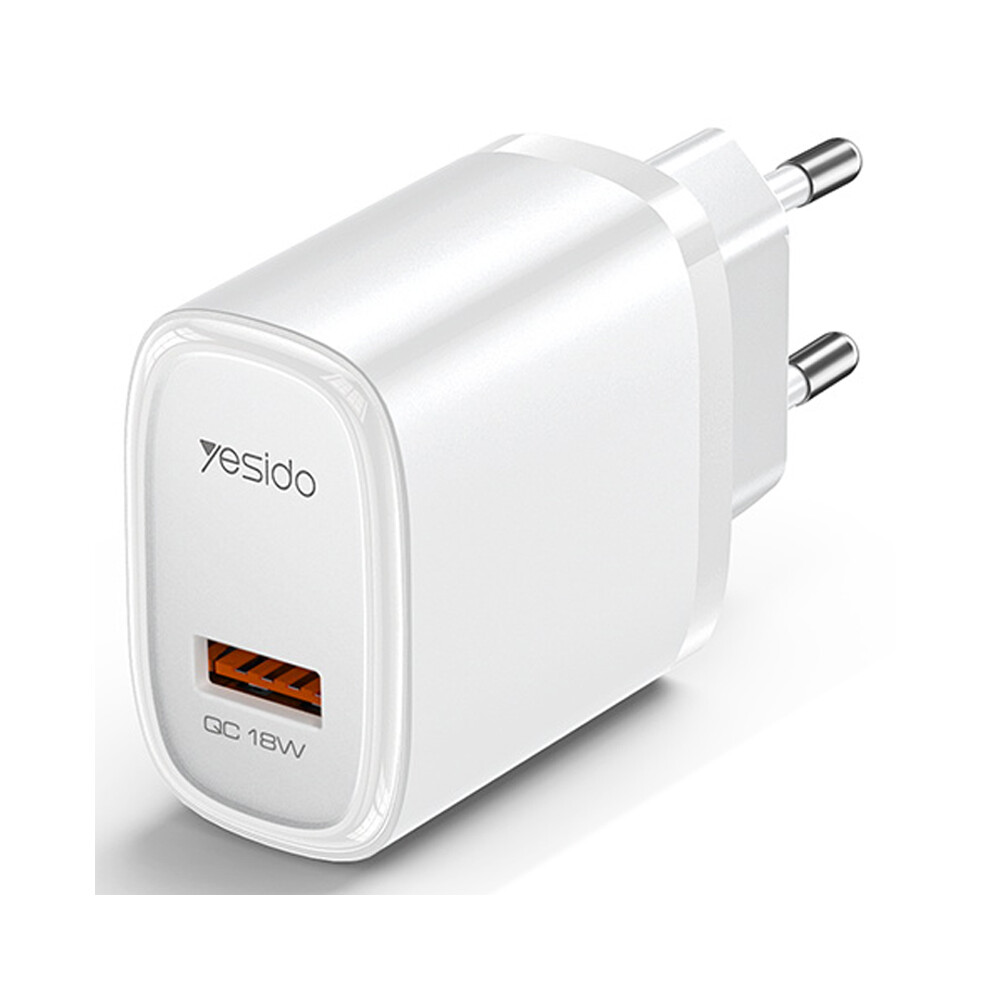 Yesido Yc66 Eu Plug Single Usb Port 18W Wall 6914287496835