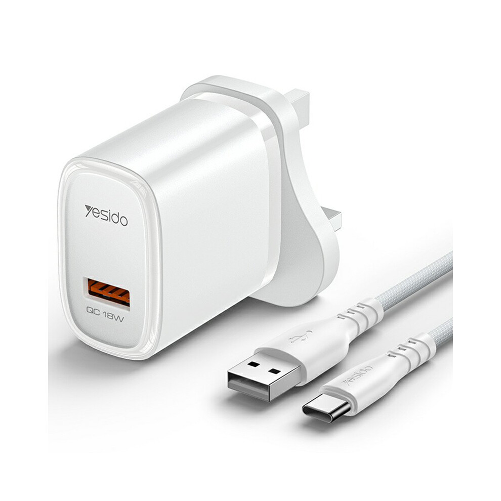 Yesido Yc85c Uk Plug Single Usb Port Wall Charger 6914282139423
