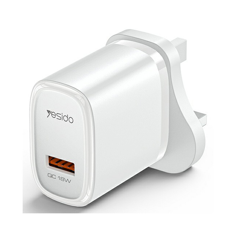 Yesido Yc85 Uk Plug 18W Single Usb Port Wall 6914284443801