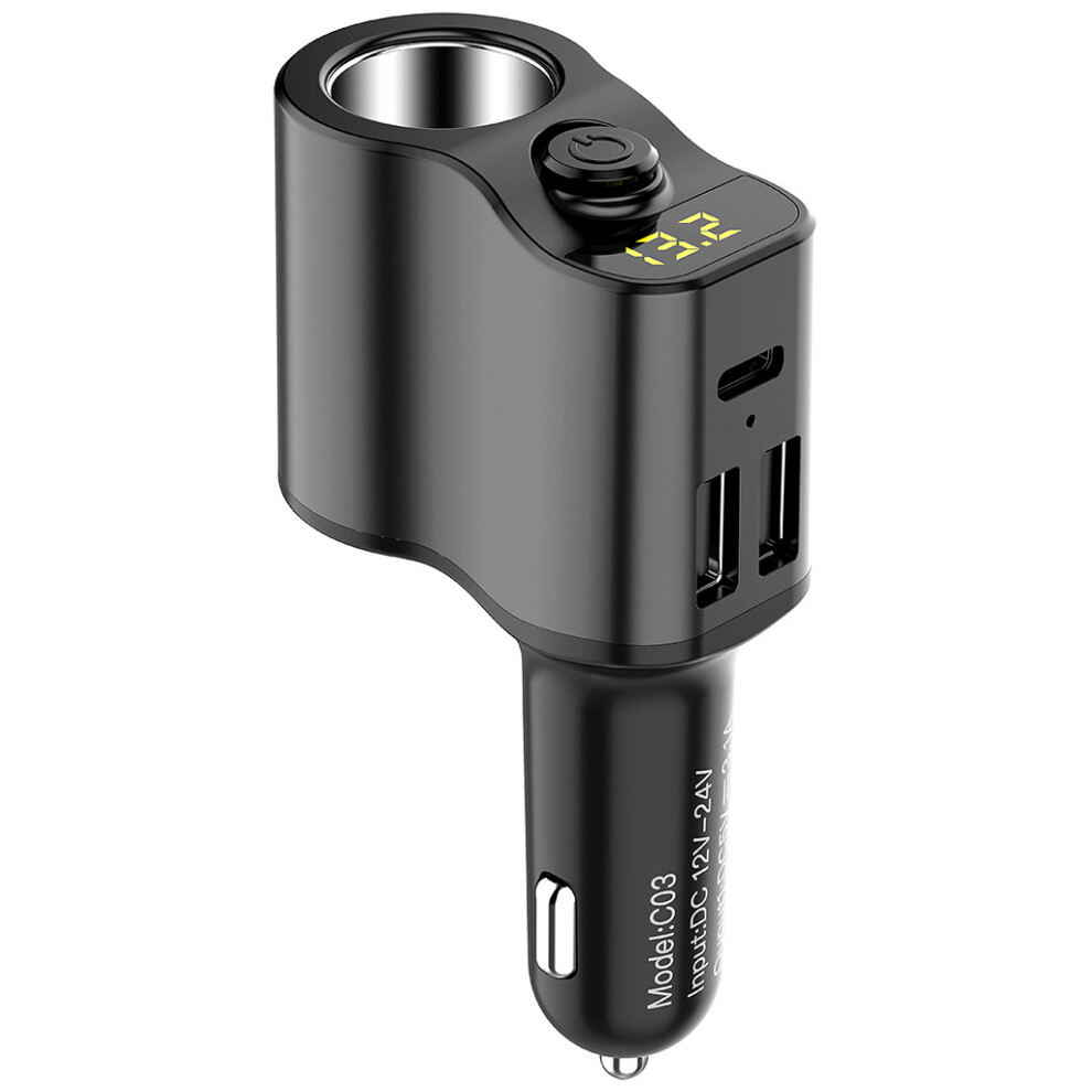 C03 3.1A Dual Usb Type-C Car Charger Voltage Yellow 6914283647064