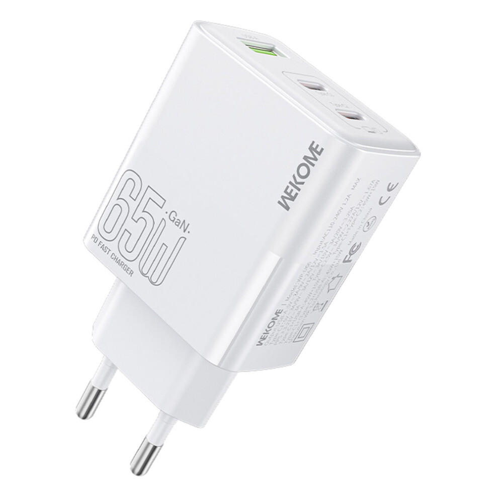 Wp-U66 Pd 65W Gan Charger Usb-A Dual Type-C Ports 6914283908080