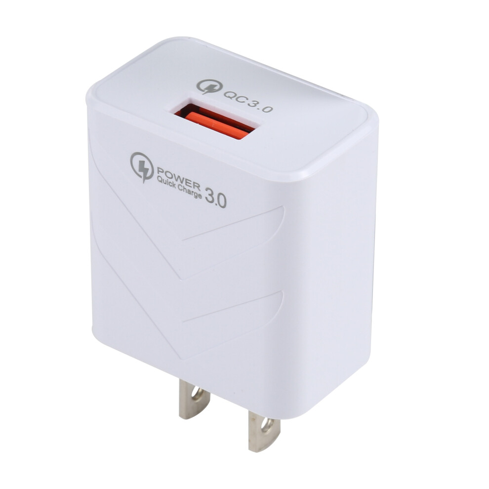 ( Us Plug) Lz-715 18W Qc 3.0 Usb Fast Charging Smart Phone White 6914281813751