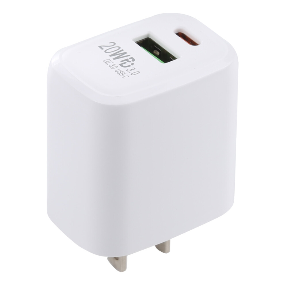(Us Plug) Lz-215A C 20W Qc3.0 Usb Pd3.0 Type-C Dual Ports 6914284670672