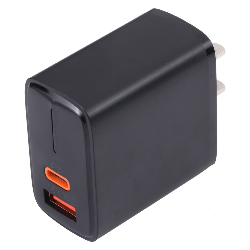 (Us Plug / ) Lz-1130 Pd 20W Type-C Qc 3.0 Usb Fast Charger Black 6914285780530