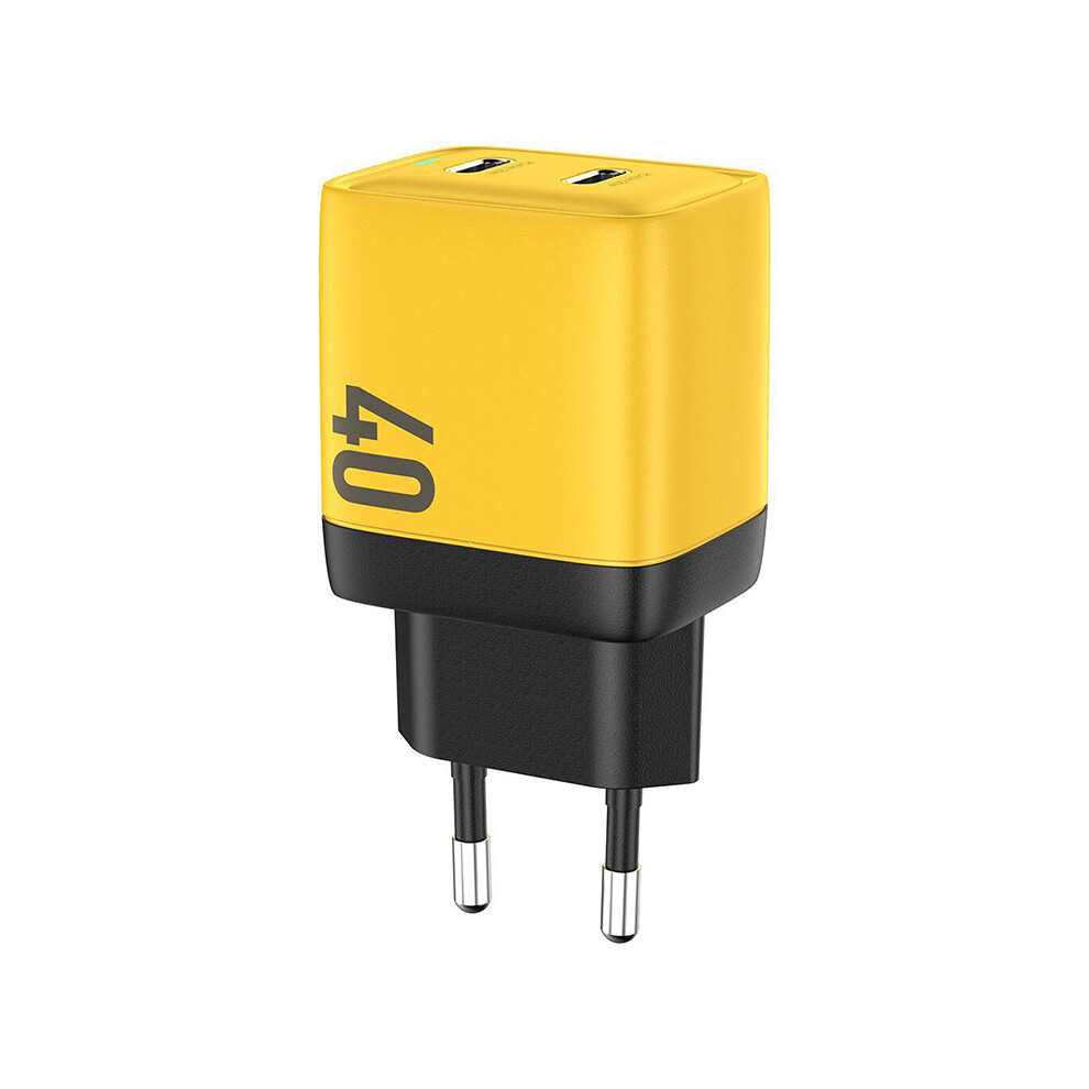 (Eu Plug) Wp-U128 40W Gan Dual Type-C Port Wall Charger 6914285630217