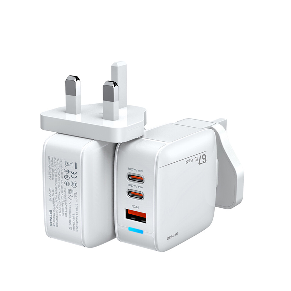 (Cn+Uk Plug) Xdch-055 67W Fast Charging Adapter Dual Type-C 6914286914330