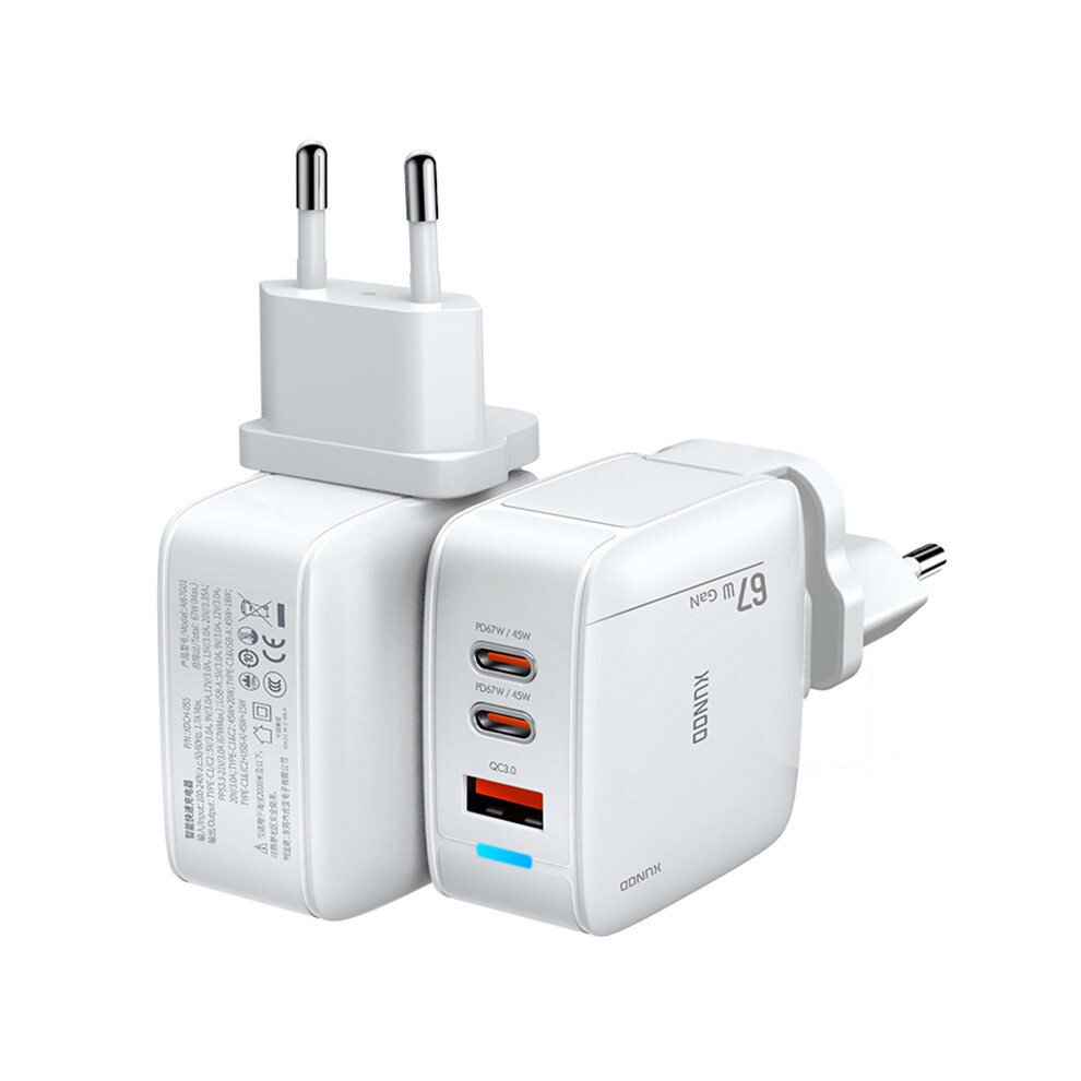 (Cn+Eu Plug) Xdch-055 67W Fast Charging Adapter Dual Type-C 6914287800595