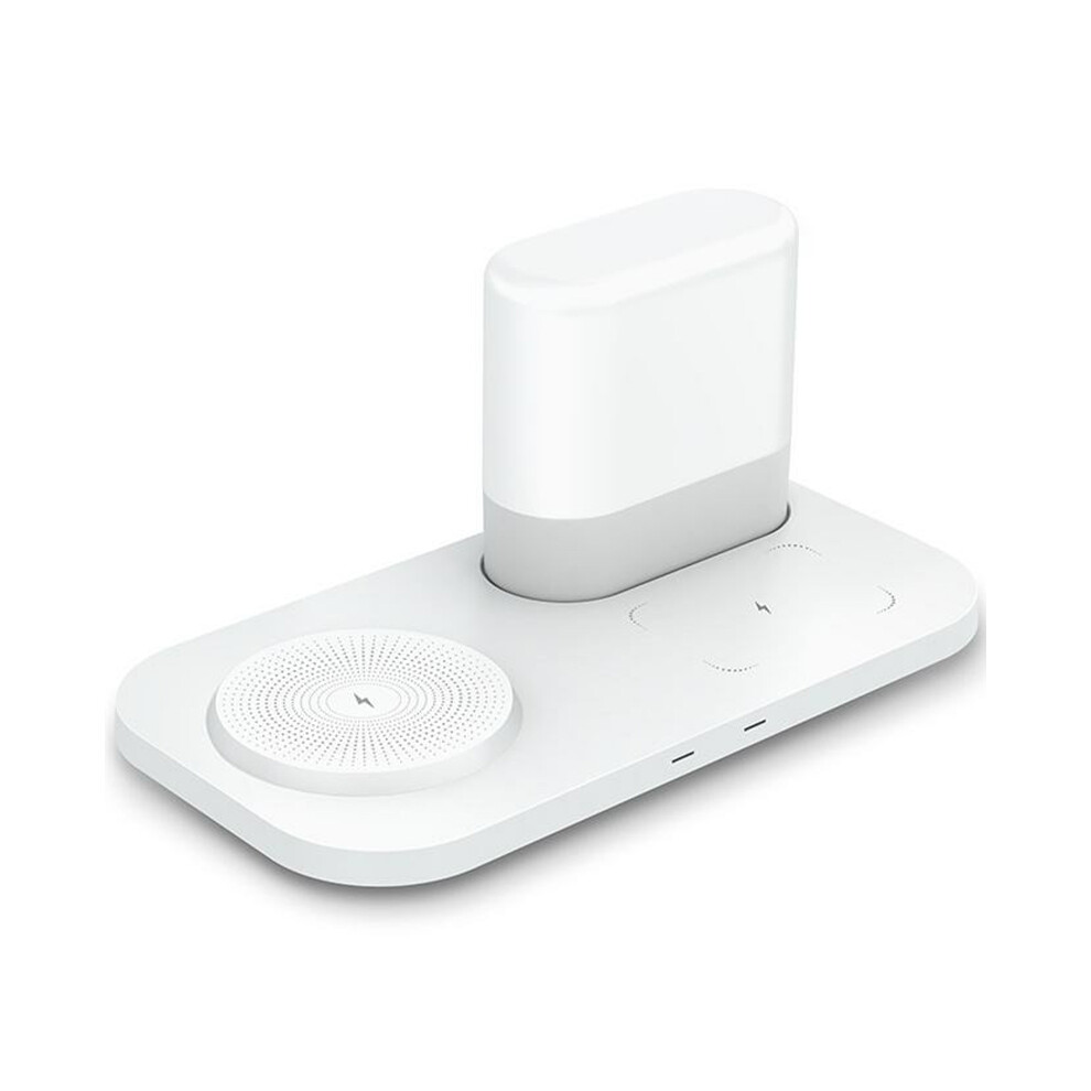 (White) Phone Charging Station Earphone Wireless Charger White 6914280809267