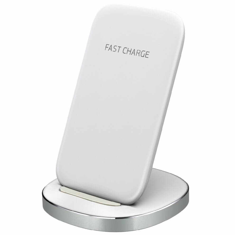 (White) Wireless Charger 15W Fast Charging Stand Desk White 6914284703226