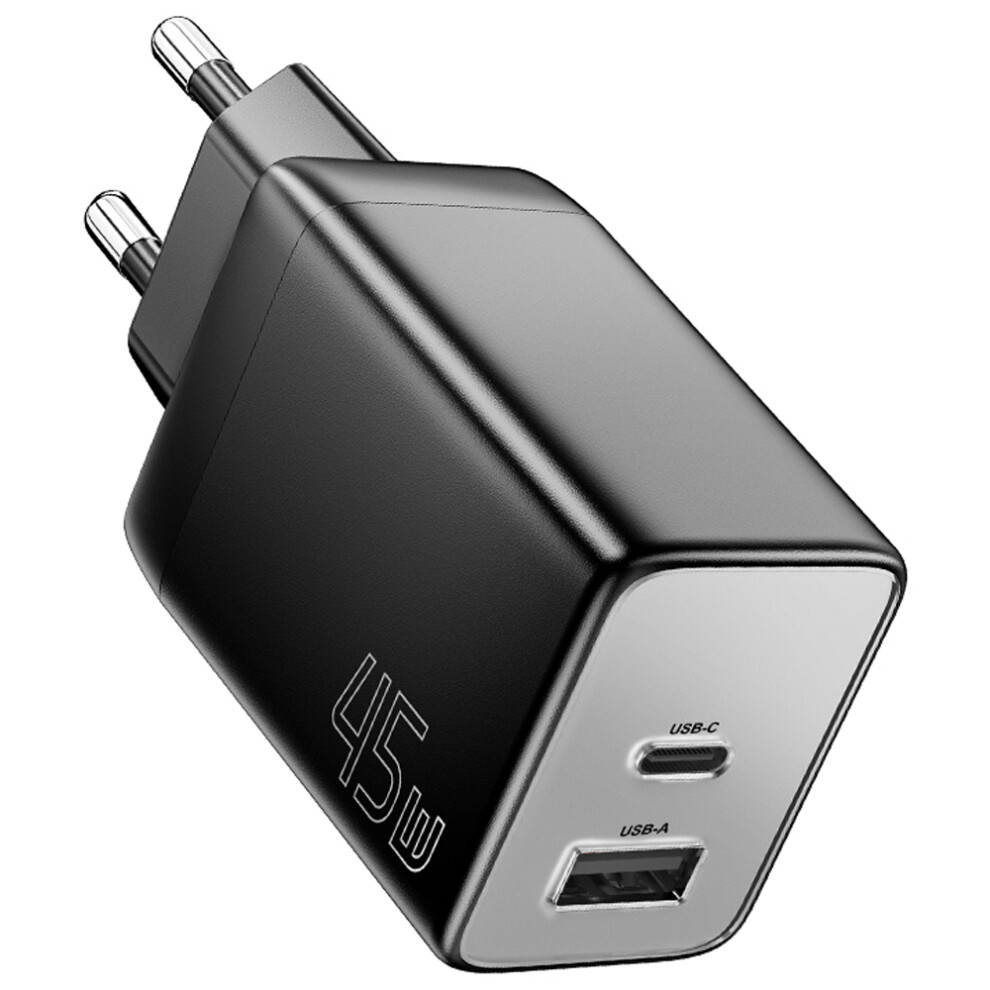 ( Kr Plug) Es-Cd40 45W Gan Travel Charger Type-C Usb-A Phone Black 6914287309432