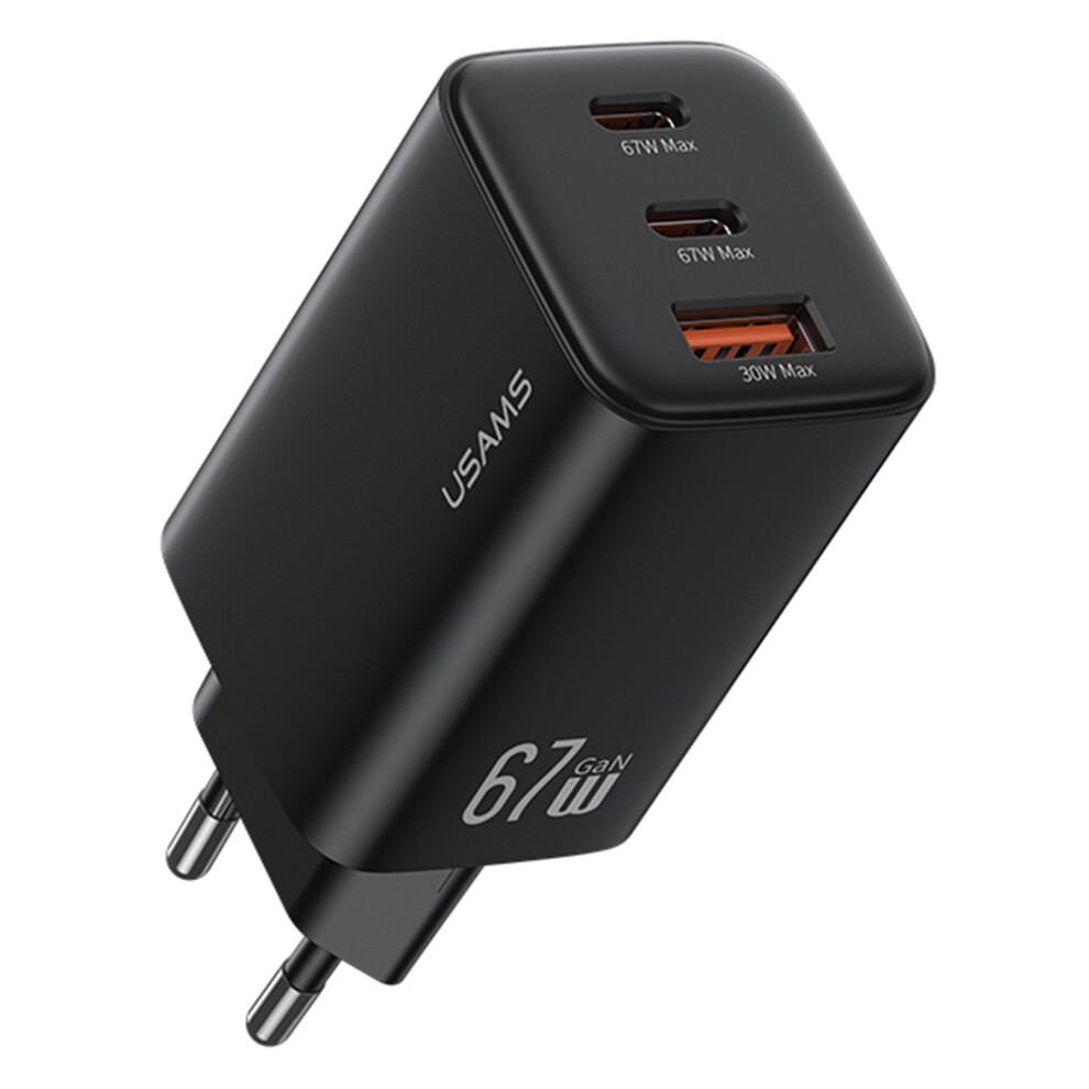 (Eu Plug) Cc265 67W Gan Charger Fast Charging 3-Port Usb 6914285112331