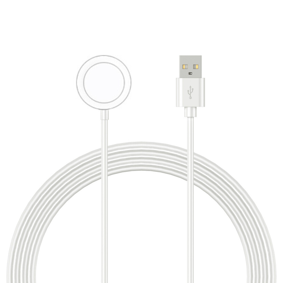 (White) For Apple Watch 1M Usb Cable Charger Round White 6914283075898