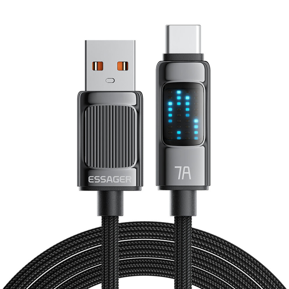 Essager Dazzling Effect 2M Usb-A To Type-C Braided Data Cable 7A Fast Charging Cord Light 6914287000049