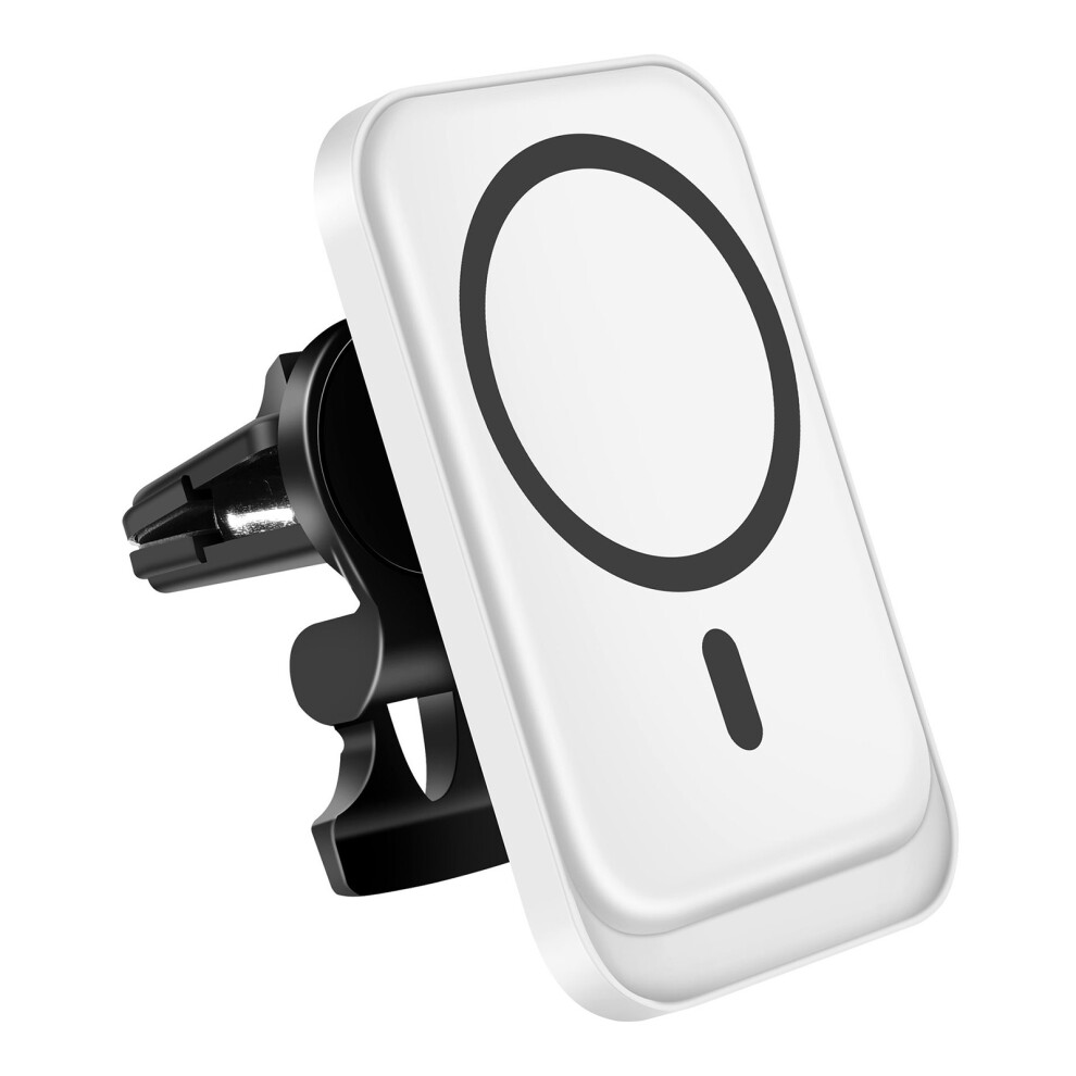 (White) Compatible With Magsafe Car Air Vent 15W Wireless White 6914286315946