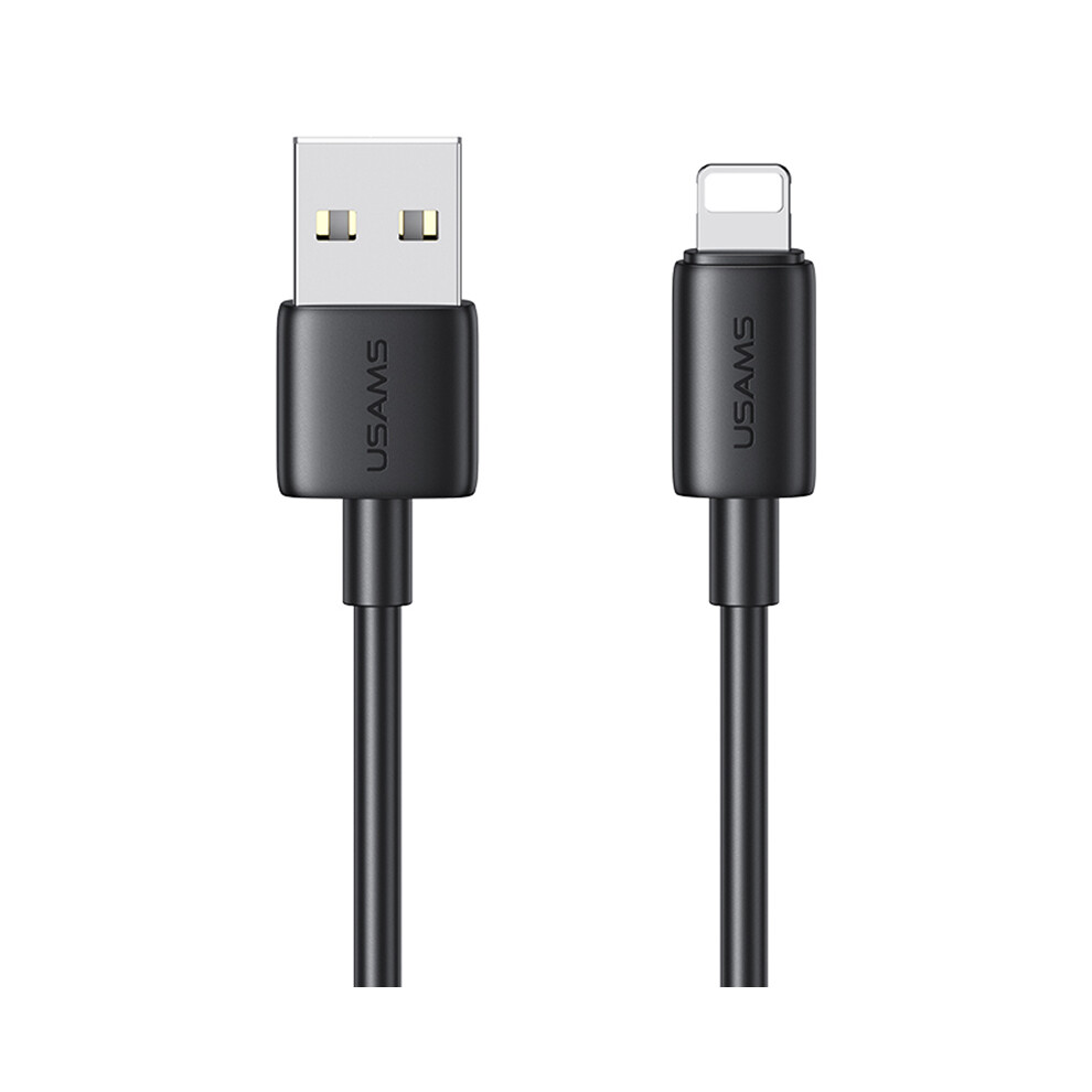 (Black) Usams Sj709 Yd Series 1M Charger Cable Usb To Lightning 2.4A Fast Charging Data Cord - Black 6914281359921