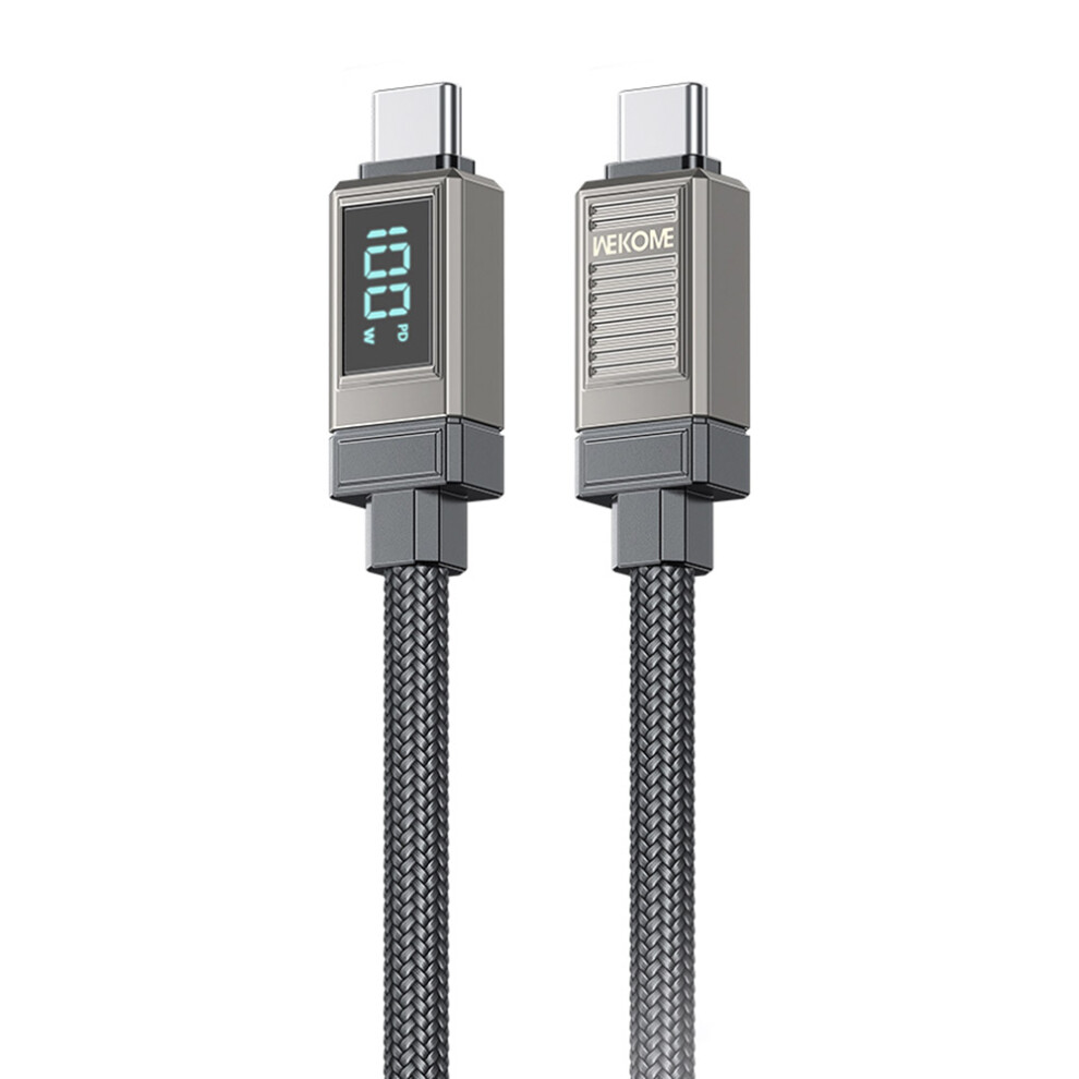 Wekome Wdc-41 Raython Series Type-C To Type-C 100W Super Fast Charging Data Cable With Smart Digital Display 6914284267155