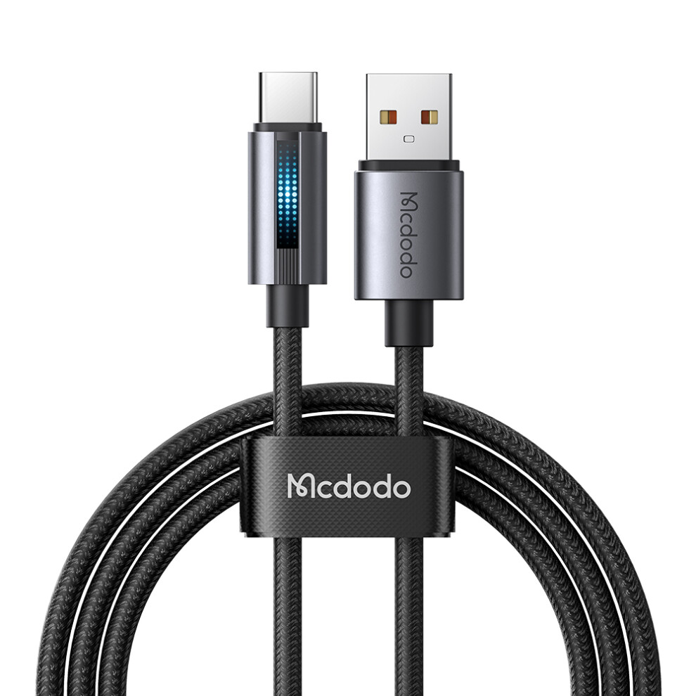 Mcdodo Ca-5180 1.2M Usb-A To Type-C 6A 100W Charging Data Cable With Breathing - Light/Black 6914287027633