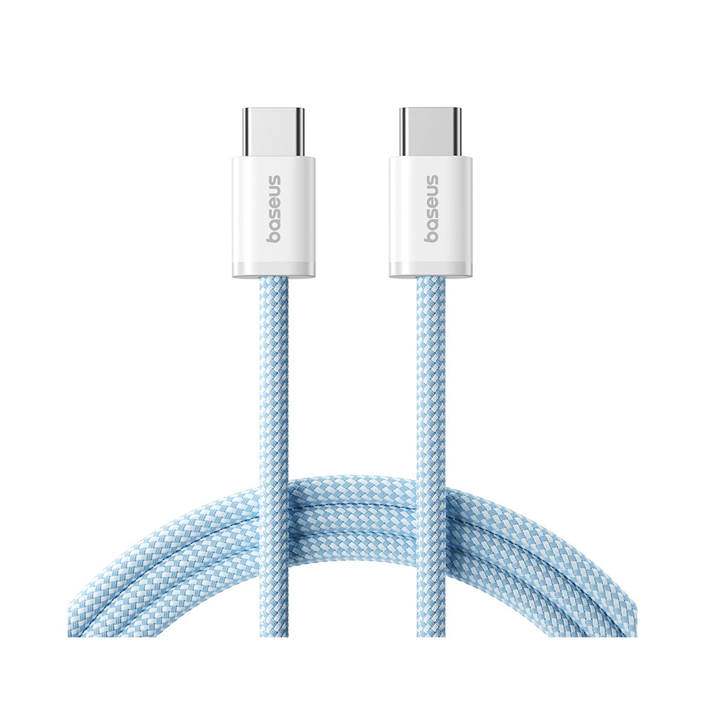 () Baseus Dynamic 4 2M 100W Fast Charging Cable Usb-C To Usb-C Nylon Braided Wire - Blue/Black 6914287907157