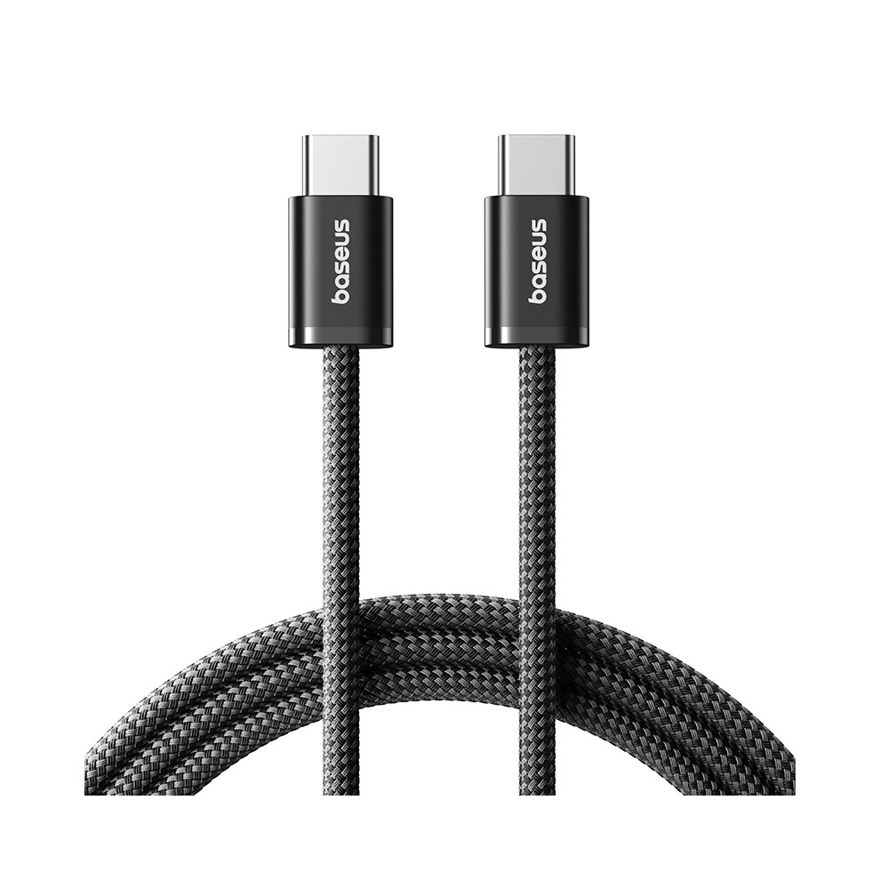 (Black) Baseus Dynamic 4 2M 100W Fast Charging Cable Usb-C To Usb-C Nylon Braided Wire - Black 6914282988212