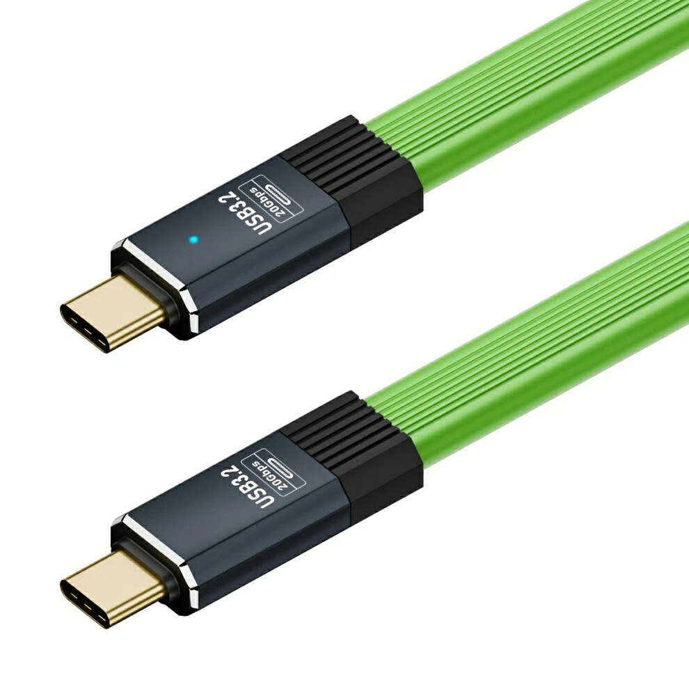 () 0.2M 8K 60Hz Usb 3.2 Type-C To Type-C Cable 100W Fast Charging 20Gbps Data Cord - Green/Yellow 6914286064776